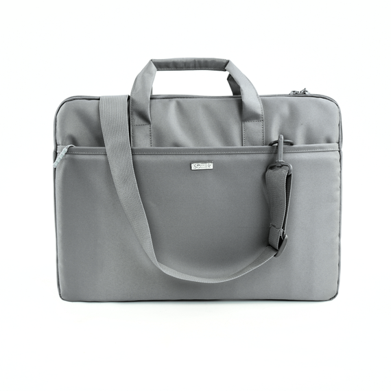 Torba na laptopa damska z tkaniny Solier SM01 szara