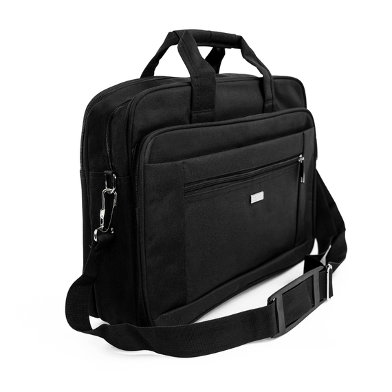 Torba na laptopa męska z tkaniny Solier SM02 czarna