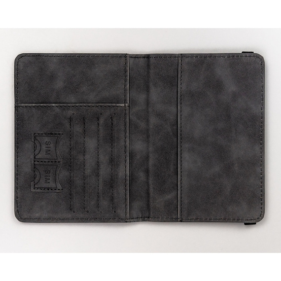 Etui na paszport z eko skóry Peterson EP-01 czarne