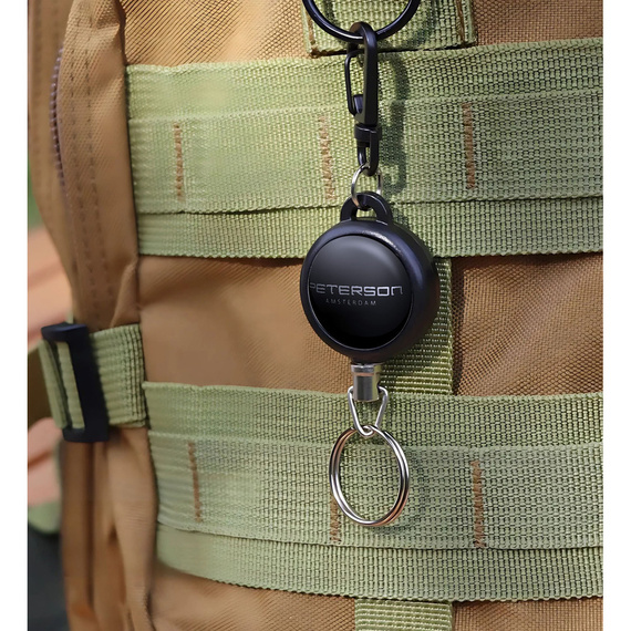 Brelok do kluczy z linką Peterson BR-34-0009 czarny