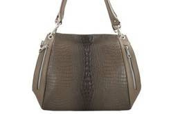 Torebka damska shopper Barberini's 858-9 ciemnobeżowa