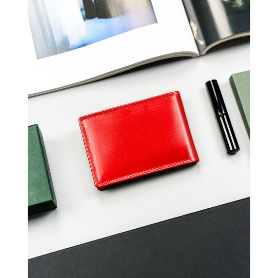 Etui na karty skórzane 4U Cavaldi CW1017-LGV czerwone
