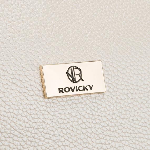 Kosmetyczka damska z eko skóry Rovicky R-KOS-DA-07 beżowa