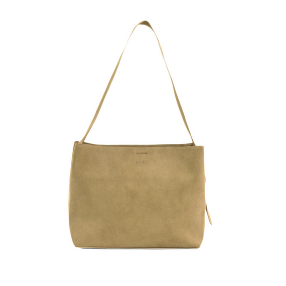 Torebka damska shopper zamszowa Solier FL38 camel