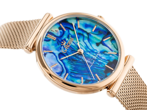 Zegarek damski fashion G. Rossi 13665B-3D3 różowe złoto