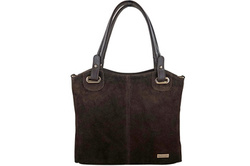 Torebka damska shopper Barberini's 982/1-11 ciemnobrązowa