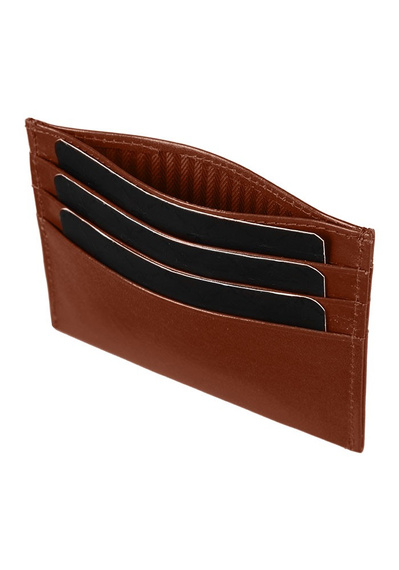 Etui na karty skórzane Vip Collection Milano II 102 brązowe