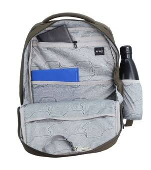 Plecak na laptopa z poliestru Discovery Downtown 942 khaki