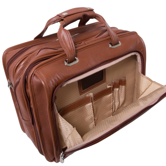 Torba na kółkach 2w1 męska McKlein West Town brązowa