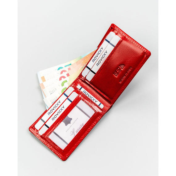 Etui na karty skórzane 4U Cavaldi CW1017-LGV czerwone