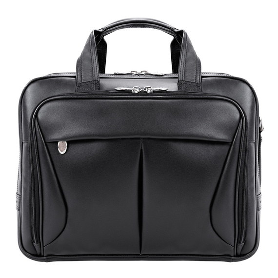 Torba na laptopa męska skórzana McKlein Pearson czarna
