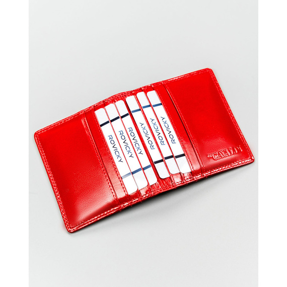 Etui na karty RFID skórzane 4U Cavaldi CW1015-LGV czerwone