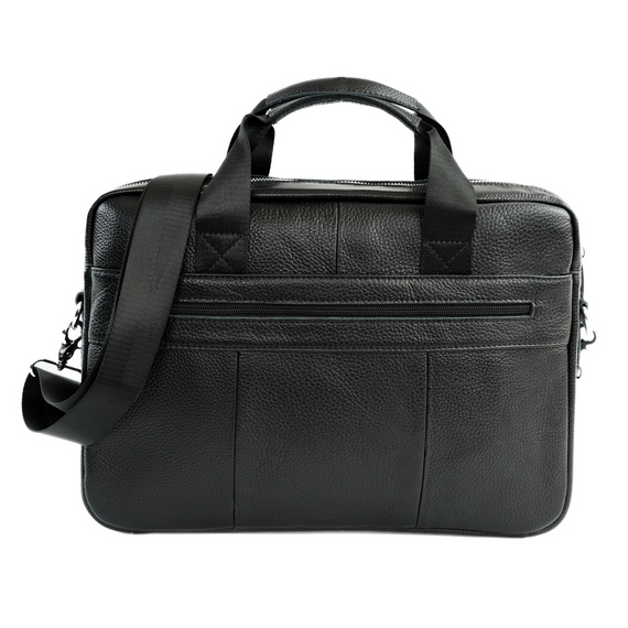 Torba na laptopa męska skórzana Solier SL46 czarna