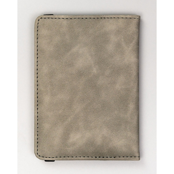 Etui na paszport z eko skóry Peterson EP-01 szare