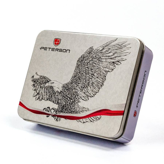Portfel męski na karty skórzany Peterson 304PW-02 brązowy