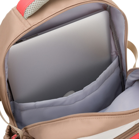 Plecak na laptopa Peterson 8592 beżowo-różowy