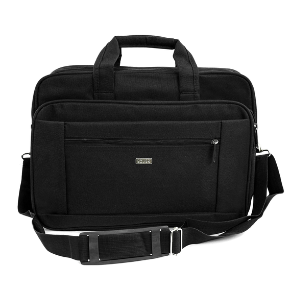 Torba na laptopa męska z tkaniny Solier SM02 czarna