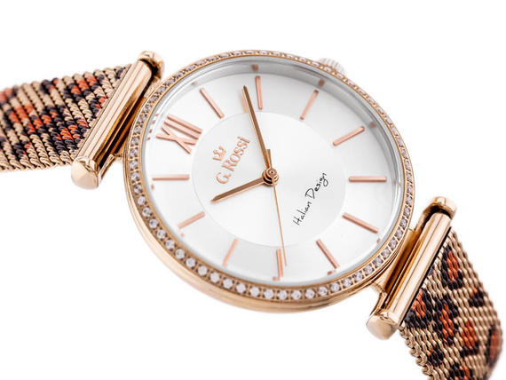 Zegarek damski fashion G. Rossi 12964B-3D3 różowe złoto