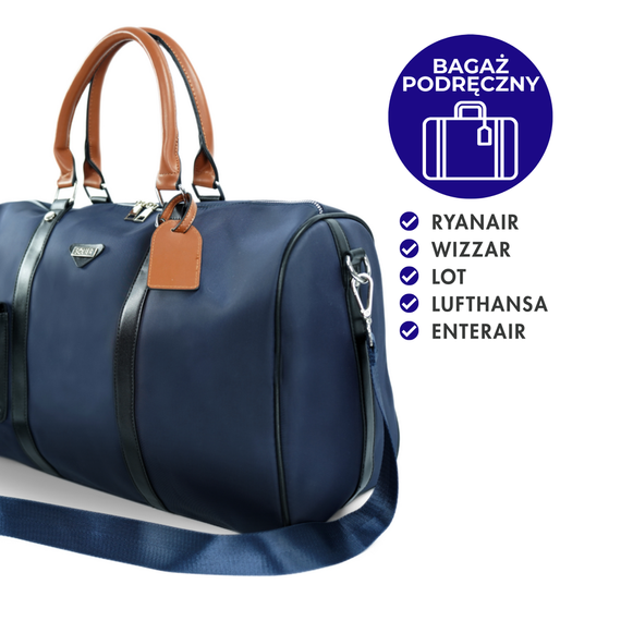 Torba podróżna nylonowa Solier FB49 granatowa