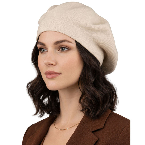 Beret damski Peterson BER-A10 beżowy