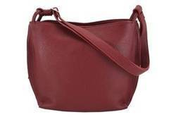 Torebka damska hobo skórzana Barberini's 636-13 czerwona