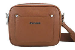 Listonoszka damska skórzana Barberini's 707-12 jasnobrązowa