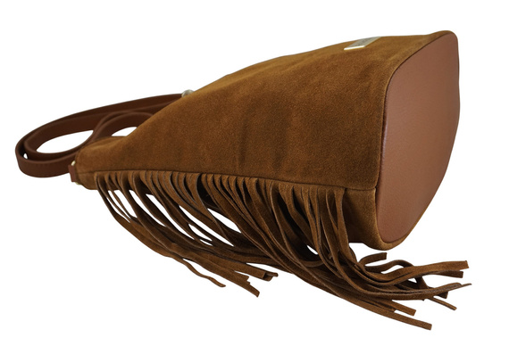 Torebka damska boho Barberini's 1022-12 jasnobrązowa