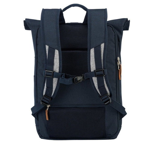 Plecak na laptopa z poliestru Travelite Basics granatowy