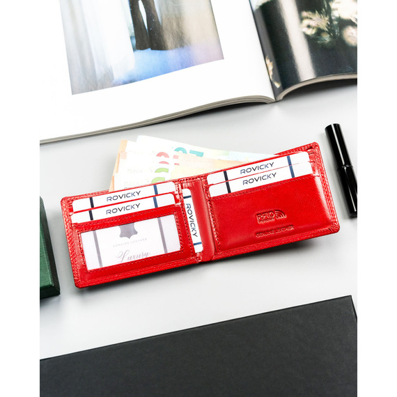 Etui na karty skórzane 4U Cavaldi CW1017-LGV czerwone
