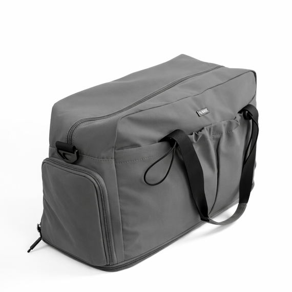 Torba sportowa damska z tkaniny Solier SM06 szara