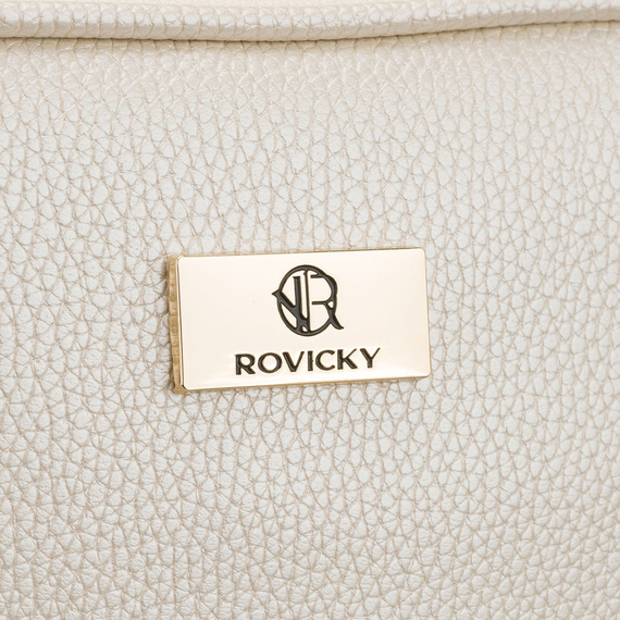 Kosmetyczka damska z eko skóry Rovicky R-KOS-DA-05 beżowa