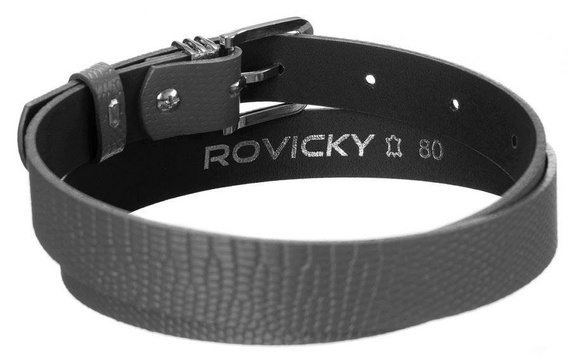 Pasek damski z klamrą skórzany Rovicky ZPD-S2,5CK szary