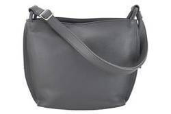 Torebka damska hobo skórzana Barberini's 636-28 ciemnoszara