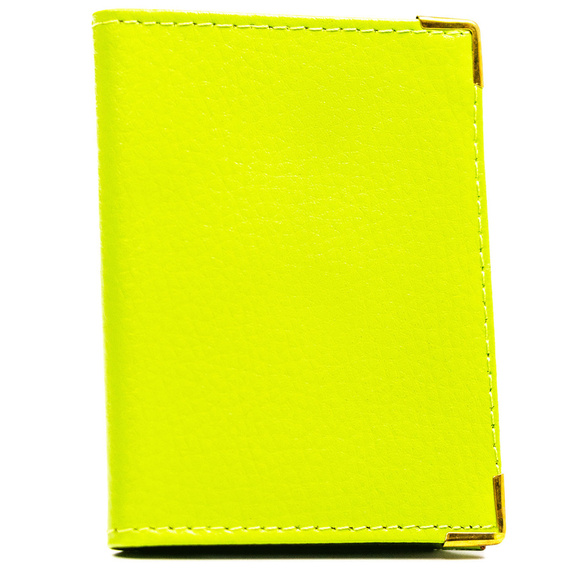 Etui na karty pionowe skórzane 302 jasnozielone
