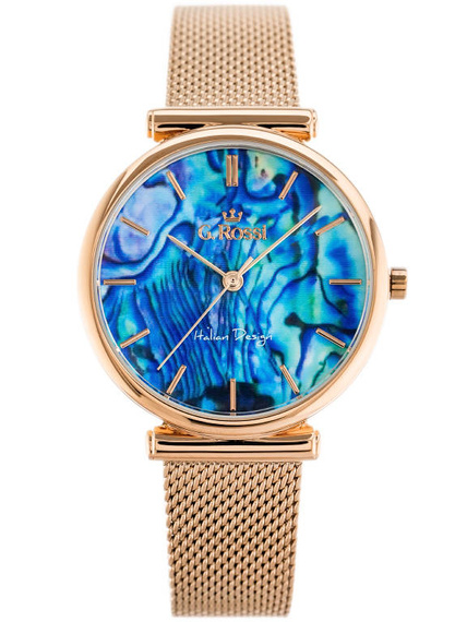 Zegarek damski fashion G. Rossi 13665B-3D3 różowe złoto