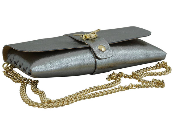 Kopertówka damska Barberini's 958/1-46 ciemnosrebrna