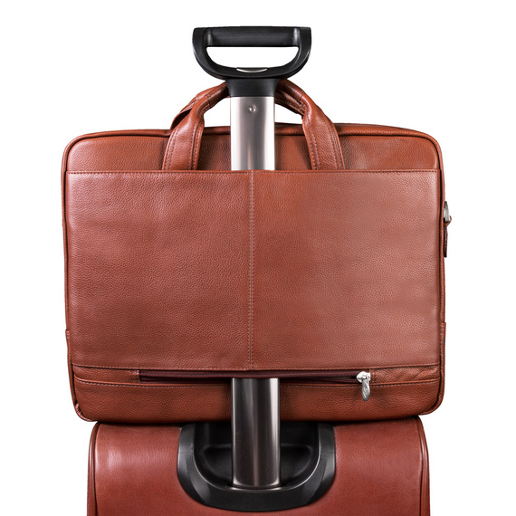 Torba na laptopa skórzana McKlein Bridgeport brązowa