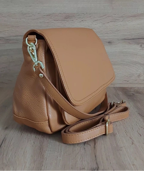 Listonoszka damska skórzana Vera Pelle VP954C camel