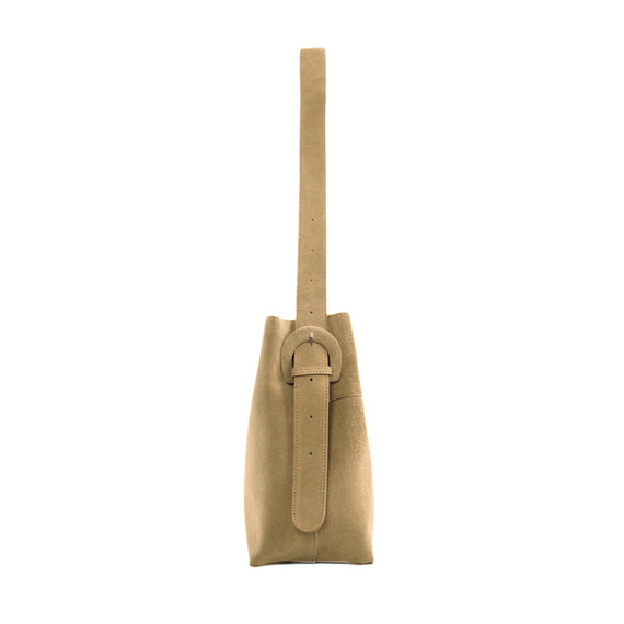 Torebka damska shopper zamszowa Solier FL38 camel