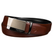 Pasek męski z klamrą skórzany Peterson A012 brązowy