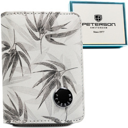 Portfel damski RFID skórzany Peterson PX33-1-NPK biały