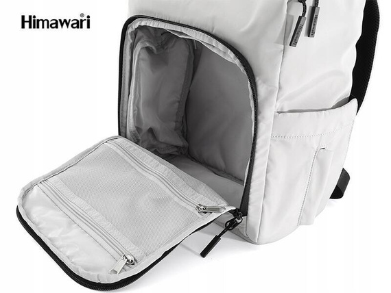 Plecak damski na laptopa Himawari 1223-02 jasnoszary