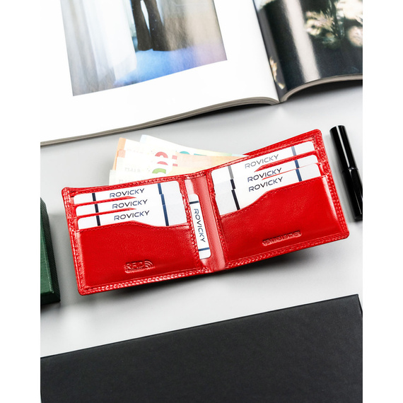 Etui na karty skórzane 4U Cavaldi CW1012-LGV czerwone