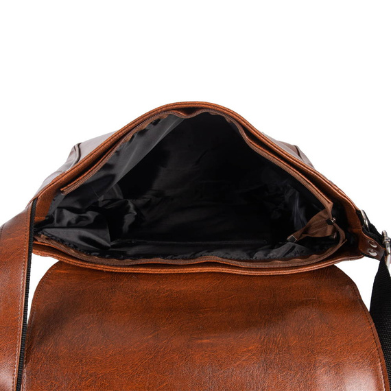 Torba na laptopa męska z eko skóry Tizano E3 brązowa