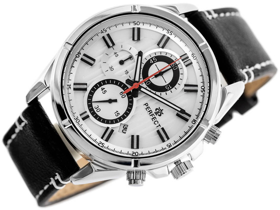 Zegarek męski klasyczny Perfect CH03L-01 czarno-srebrny