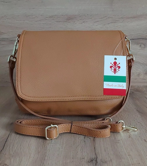 Listonoszka damska skórzana Vera Pelle VP954C camel