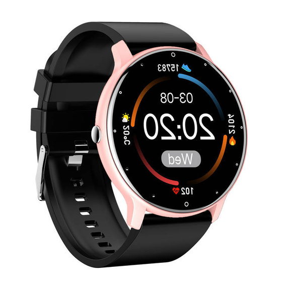 Smartwatch unisex Gravity GT1-2 czarno-różowy