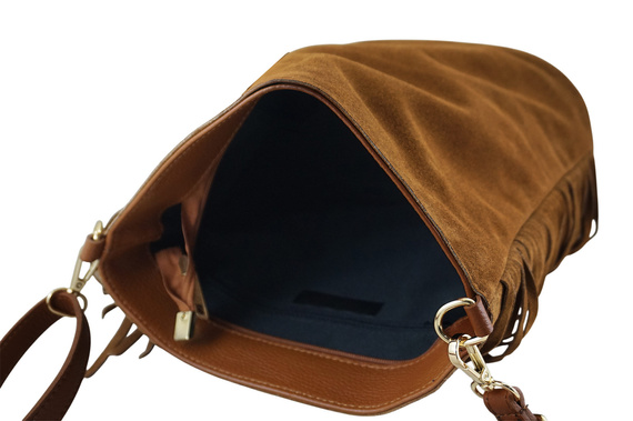 Torebka damska boho Barberini's 1022-12 jasnobrązowa