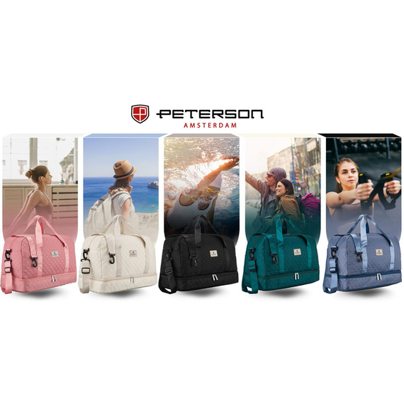 Torba sportowa z poliestru Peterson PIK-01 jasnoniebieska