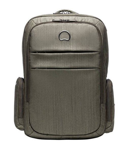 Plecak na laptopa z poliestru Delsey Clair khaki
